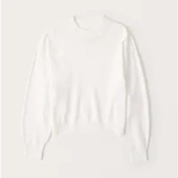 Abercrombie & Fitch Sweaters - Abercrombie Women's white Crewneck Lounge Sweater